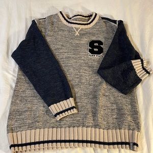 Penn Sate knitted letter man jacket